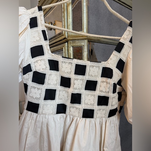 AUREUM Black and Cream Checkered Dress - Picture 2 of 8